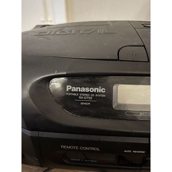 Panasonic RX-DT55 Portable Stereo System AM/FM/CD Dual Cassette Tape Player - Picture 3 of 7